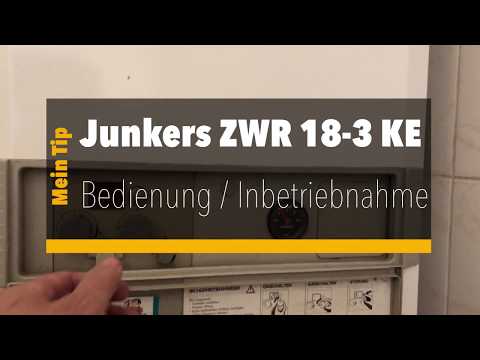 Junkers ZWR 18-3 KE operation