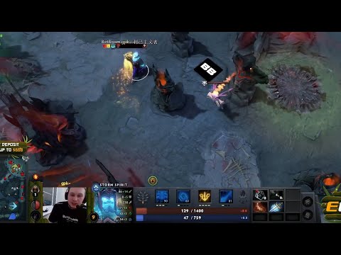 GPK bouncing on his chair laughing after surviving DarkSide's effort