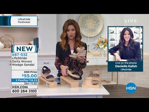 LifeStride Delta Woven Wedge Sandal
