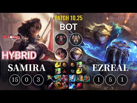 KT HyBriD Samira vs Ezreal Bot - KR Patch 10.25