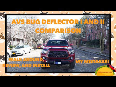 2021 Toyota Tacoma | AVS Bug Deflector vs AVS Bug Deflector II | Comparison, Install, and Review!