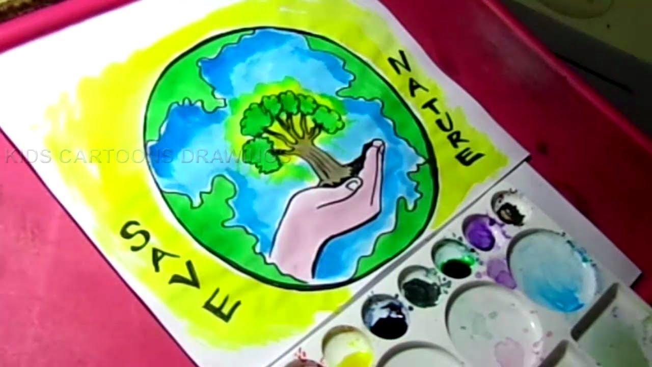 How to Draw Save Nature / Save Environment poster Drawing