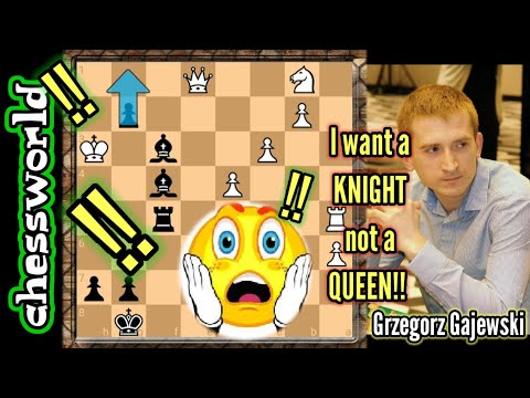 RARELY SEEN KNIGHT PROMOTION!! KUZNETSOV VS GAJEWSKI 2007|| BEAUTIFUL CHESS TACTICS