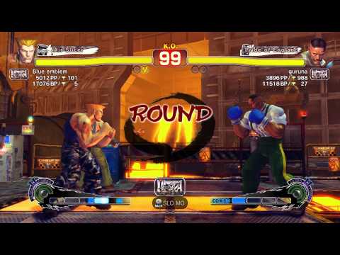 USFIV~ Guile (Blue Emblem) vs.  Dudley (guruna)  HD
