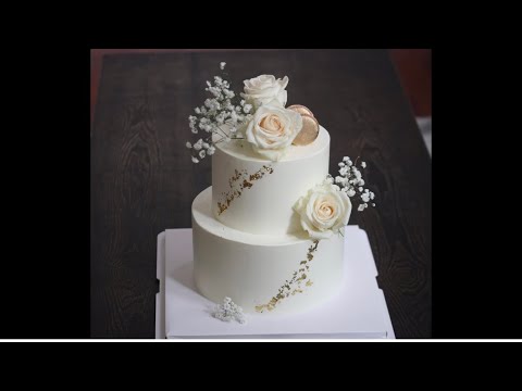 Easy Way to Make Elegant Wedding Cake With Fresh Flowers如何用鲜花简单装饰出高贵大方的婚礼蛋糕