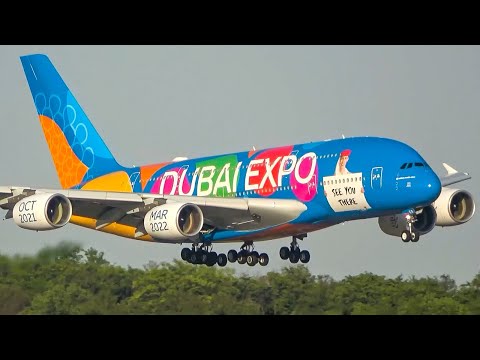 60 MINUTES PURE AVIATION - AIRBUS A380, B747 ... Special Liveries only (4K)