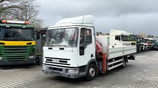 IVECO EuroCargo 80E15 Kran Atlas 60.1 open laadbak vrachtwagen | Foto 4 - Autoline