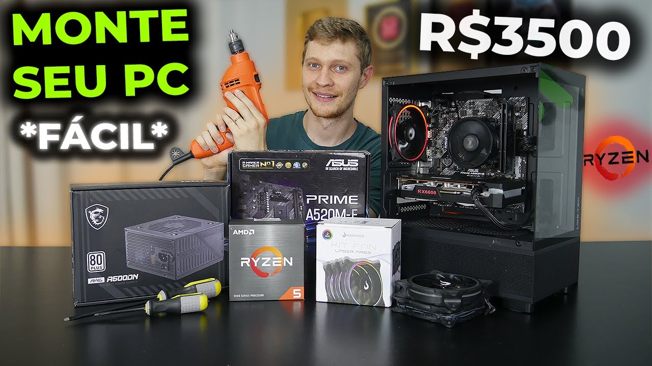HOW TO BUILD A 2025 GAMER PC (R$3500) STEP BY STEP (AMD)