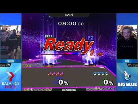 NGPU 24 SSBM - Younger (Falco) vs. Bank (Marth) - Melee LQF