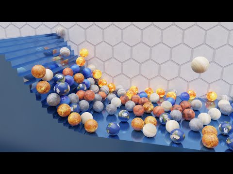 Plantes Survival Marble Race  - Escape from the TSUNAMI - Blender