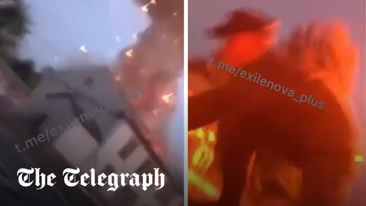 Watch: Panicked Russian soldiers react to Ukrainian air strike