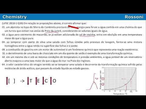 UFSC 2018-1 Q39 - Propriedades coligativas e sistemas materiais