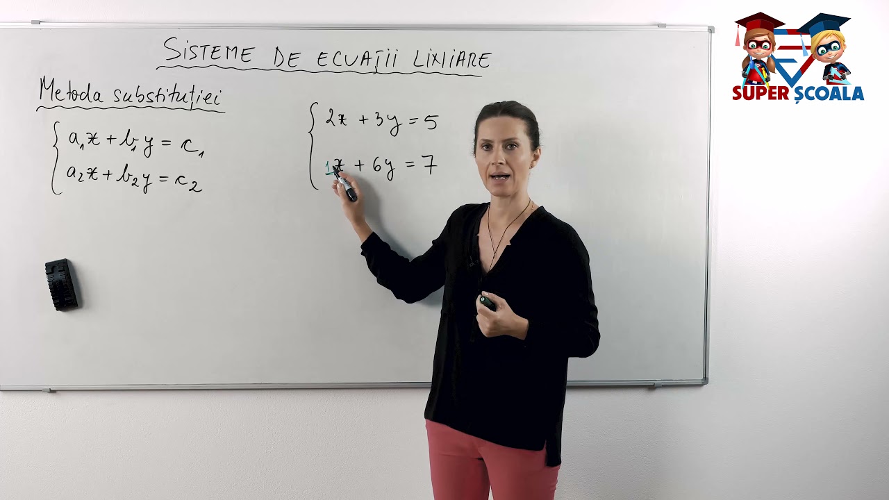 Sisteme de dou? ecuatii liniare cu dou? necunoscute. Rezolvarea prin metoda substitutiei
