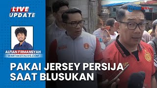 Gaya Cagub Ridwan Kamil Pakai Jersey Persija saat Blusukan di Kampung Bayam, Dengarkan Keluhan Warga