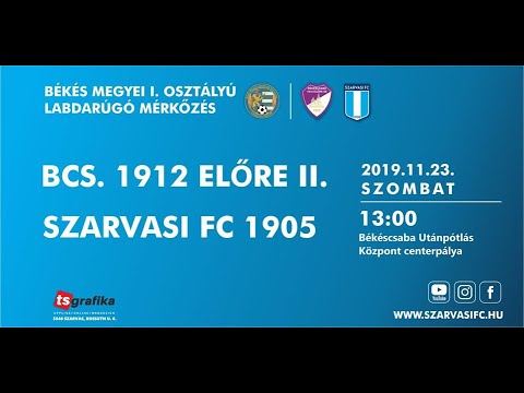 Békéscsaba 1912 Előre II. - Szarvasi FC 1905: 2-0 (2019.11.23.)