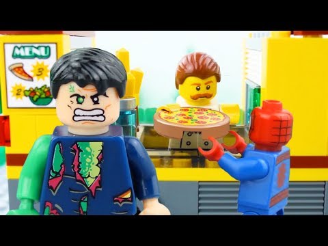 LEGO City Pizza Fail STOP MOTION LEGO City Angry Hulk Brick Building | LEGO City | By Billy Bricks Video