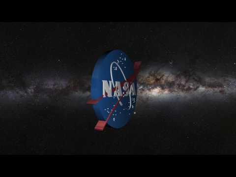 NASA 3d Logo with Milky Way 8k