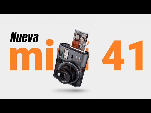 Vídeo relacionado con Cámara instantánea INSTAX Mini 41 con autoexposición, Flash Incorporado, Modo Selfie y Primeros Planos. Cámara Moderna con diseño clásico Que Utiliza película instax Mini vendida por Separado
