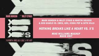 Nothing Breaks Like A Heart vs. X&#39;s (Mike Williams Mashup) [Maks Edit]