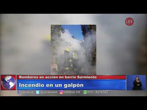 Incendio en un galpón