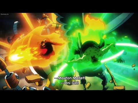 Marco Saved Zoro from King, Zoro and Sanji vs King and Queen