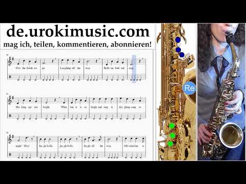 Saxophonunterricht Tenor Jingle Bells Noten Lernen um-b995
