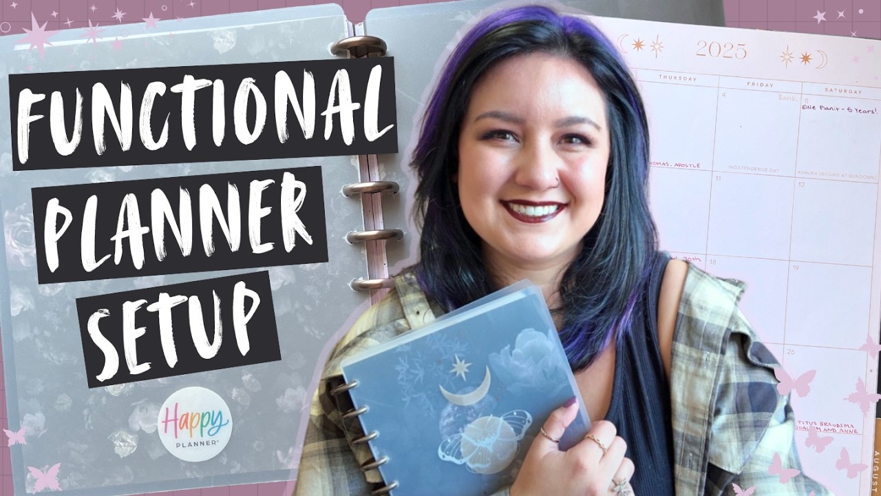 Functional planner setup ✨ Dashboard + Monthly Happy Planner Layouts