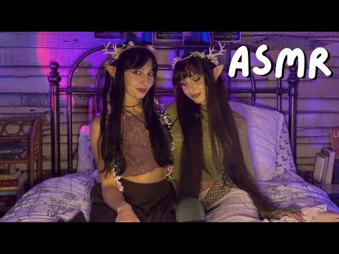 ASMR 2 GIRLS 1 BED 🧚🏼‍♀️ feat. @beebeeasmr18 (tingles EVERYWHERE)