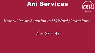 How To Write Vector Equation in Word || How To Put Arrow Above a Letter