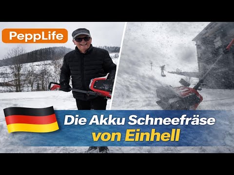 The Einhell cordless snowblower. @peppLife