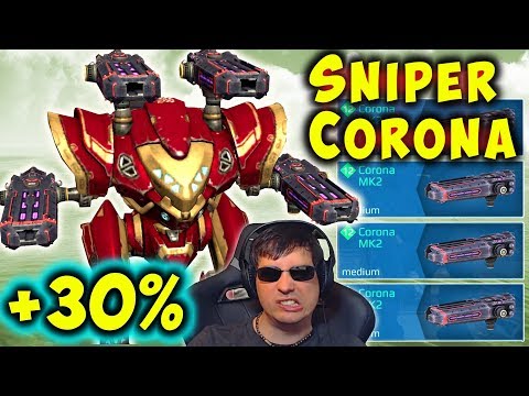 NEW SNIPER CORONA +30% Accuracy Skill War Robots Live Mk2 Gameplay WR