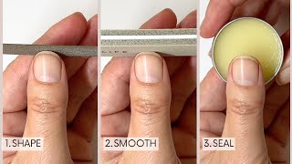 My weekly natural nail routine when not wearing polish. 3 Steps, long lasting results.