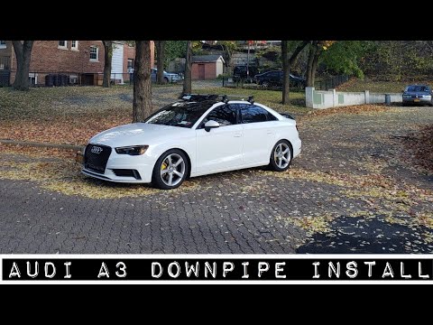 Audi A3, golf r downpipe install