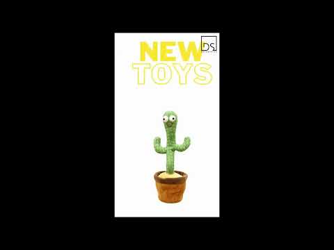 Dancing Cactus Talking Toy Kids Children Plush Electronic Toys (Green)