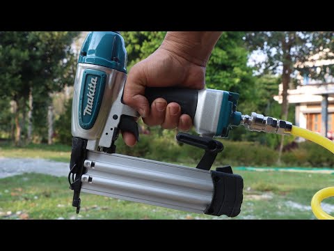 Makita Pneumatic AF505N Brad Nailer Testing and Tool Review.