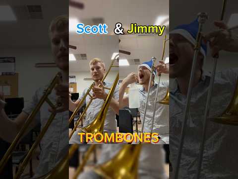 Scott & Jimmy play trombones #musicteacher #trombone