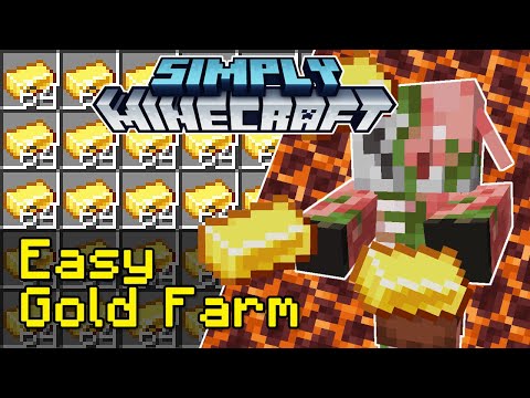 LogicalGeekBoy - Easy Gold Farm Tutorial | Simply Minecraft (Java Edition 1.17/1.18)