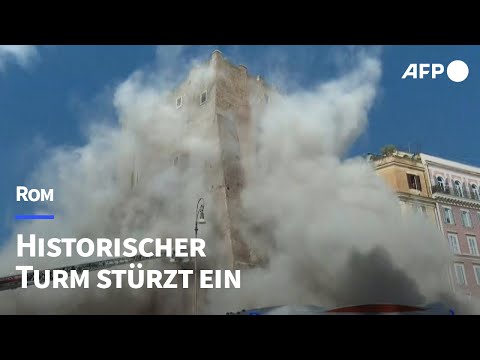 Rom: Mittelalterlicher Turm stürzt ein und begräbt Bauarbeiter | AFP