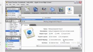 Gradebook Chapter 11 Reports Missing Assignments