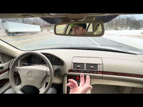 Video einer Autobahnfahrt mit einem Mercedes-Benz S320 (Baujahr 1999) vom 19.02.2026