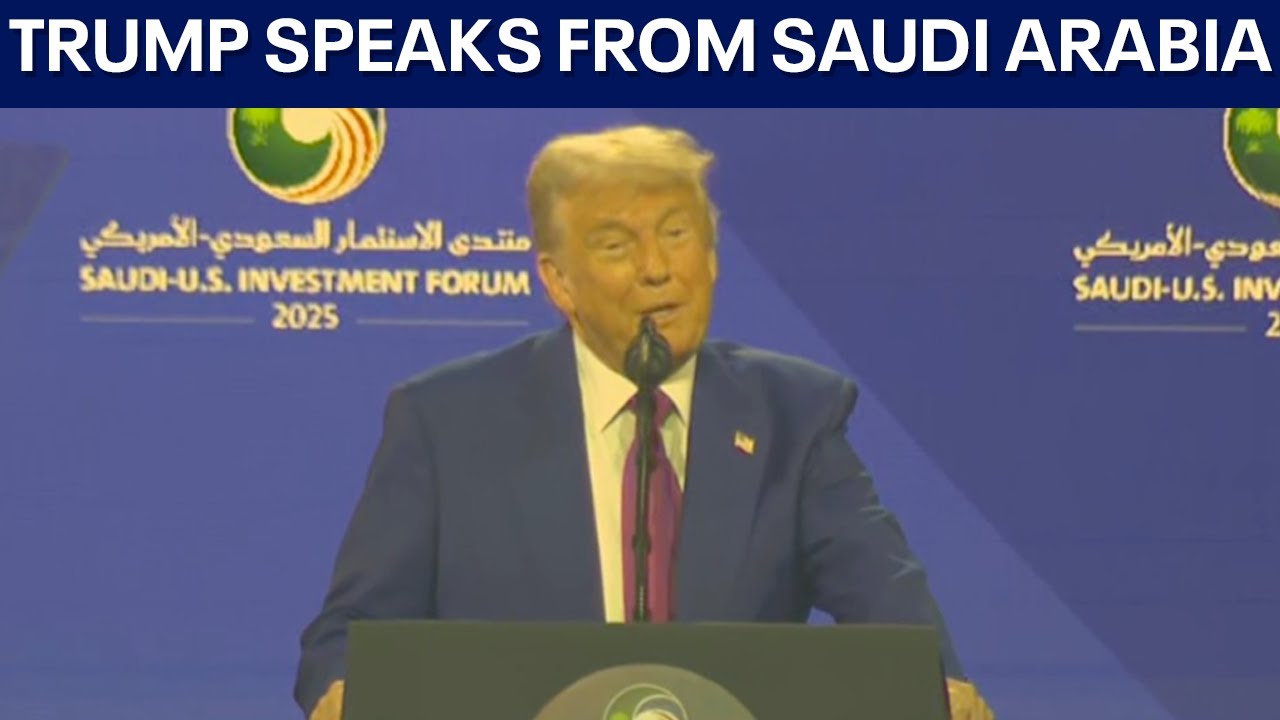 President Donald Trump speaks at US-Saudi Investment Forum