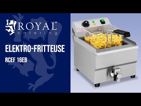 Video - Elektro-Fritteuse - 16 l - 3500 W - Ablasshahn - Royal Catering