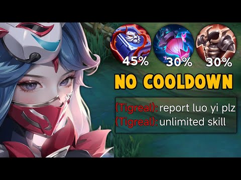 WHEN LUO YI ABUSE THIS NEW LOW COOLDOWM BUILD IN SOLO RANKED GAME🔥|(too broken??) | MLBB