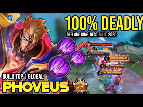 PHOVEUS BEST BUILD 2025 | BUILD TOP 1 GLOBAL PHOVEUS GAMEPLAY | MOBILE LEGENDS✓