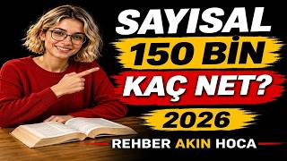 Sayısal 150 bin kaç net? Mersin ebelik sıralama I 2026 YKS 150k sırala