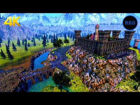 The Dragon ARMY Siege of the Medieval Castle - Ultimate Epic Battle Simulator UEBS 4K Video