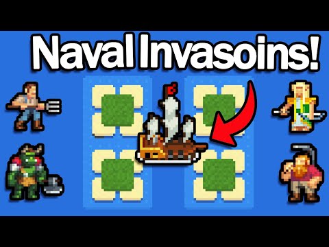 4 Empires Fight Through Naval Invasions! - (WorldBox)