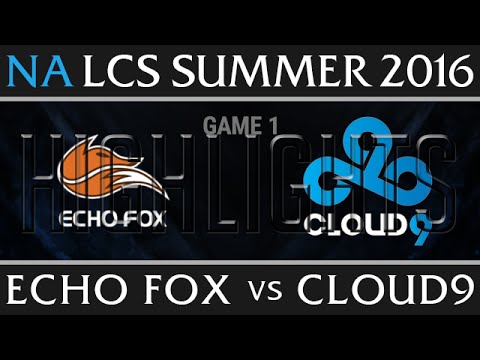 Echo Fox vs Cloud 9 Game 1 Highlights - NA LCS Week 1 Summer 2016 - FOX vs C9 G1
