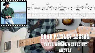 Brad Paisley - It Never Woulda Worked Out Anyway (GUITAR SOLO LESSON)