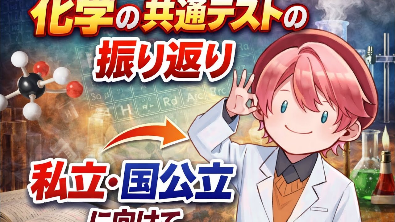 化学の共通テストの振り返りと国公立・私立に向けての対策・高1,2生に向けてのアドバイス